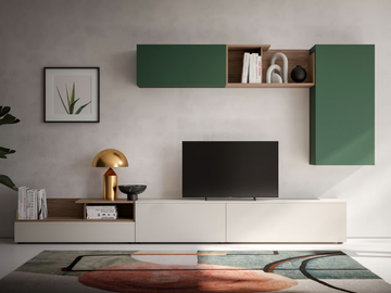 OPEN - Sectional wooden storage wall by Santalucia Mobili - view 2